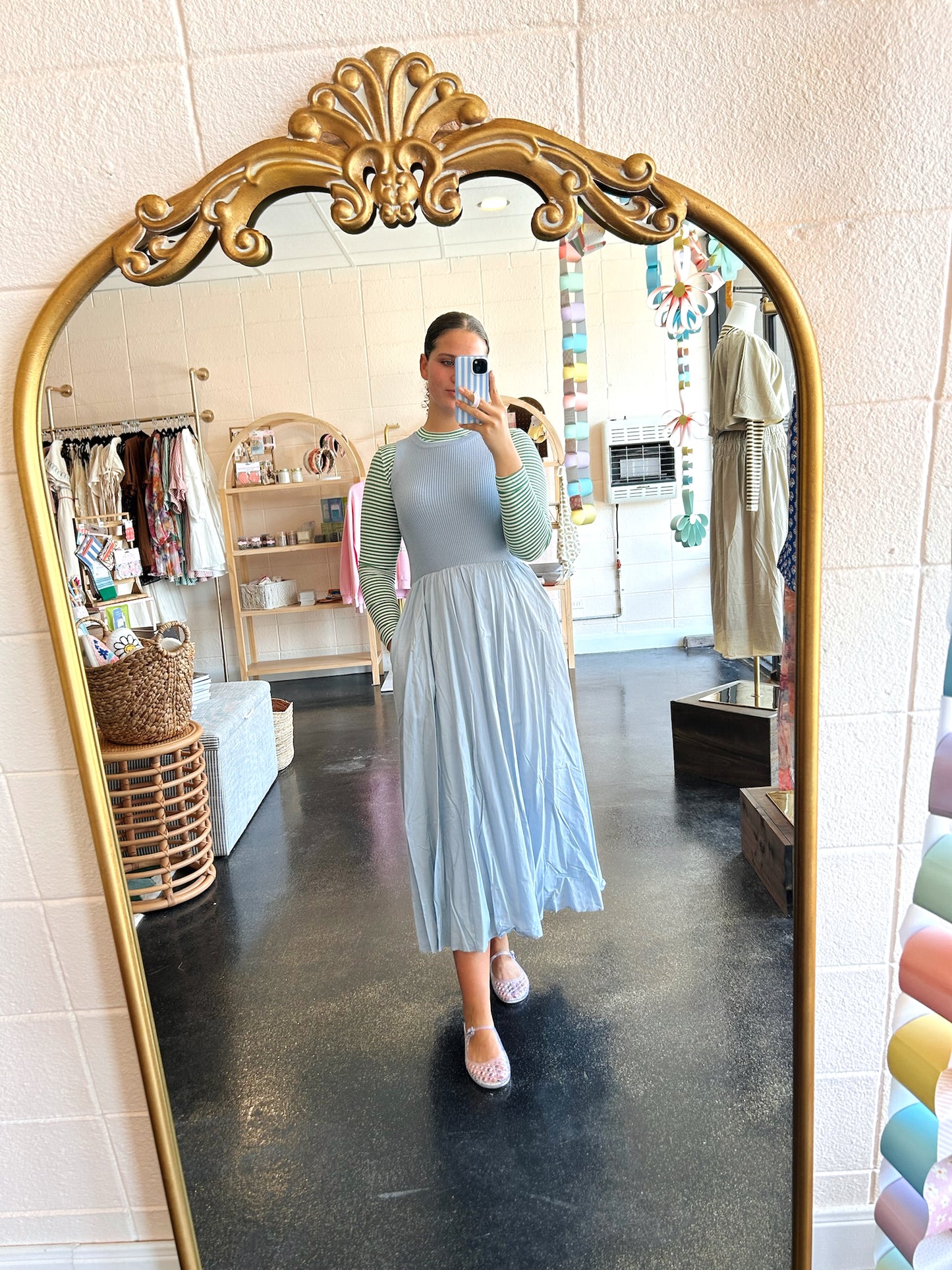 Mixed Panel Dress