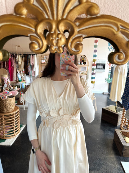 Floral Waist Applique Dress