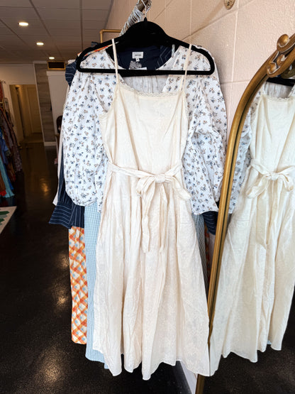 Cream Embroidered Dress