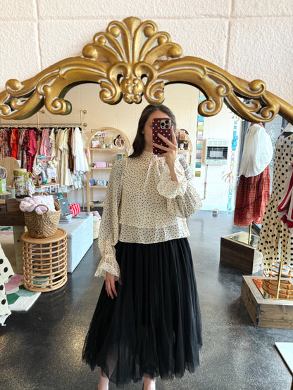 Polka Dot Back Tie Top