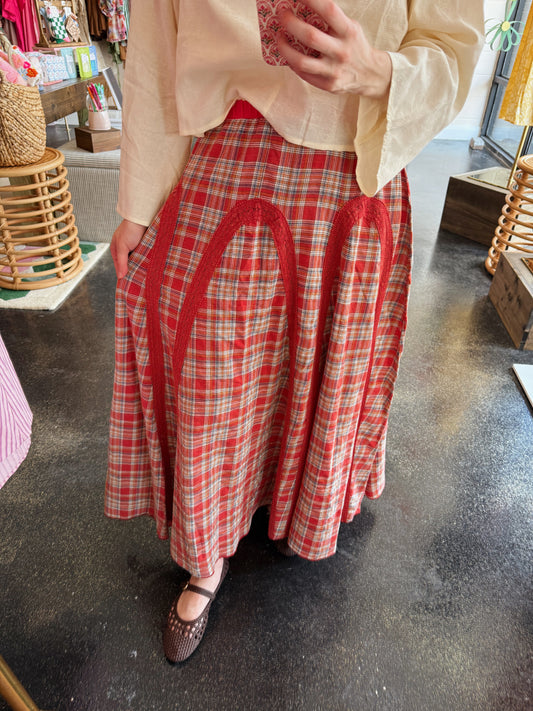Plaid Mix Skirt