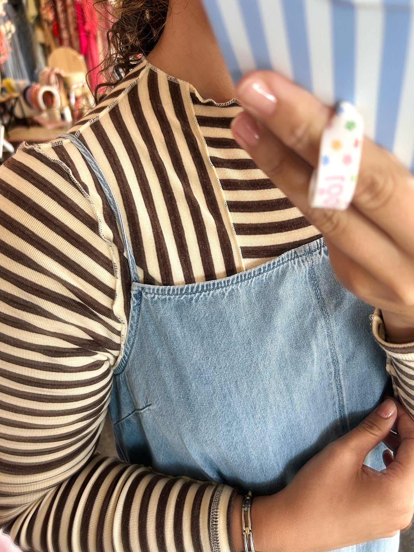 Asymmetrical Stripe Undershirt