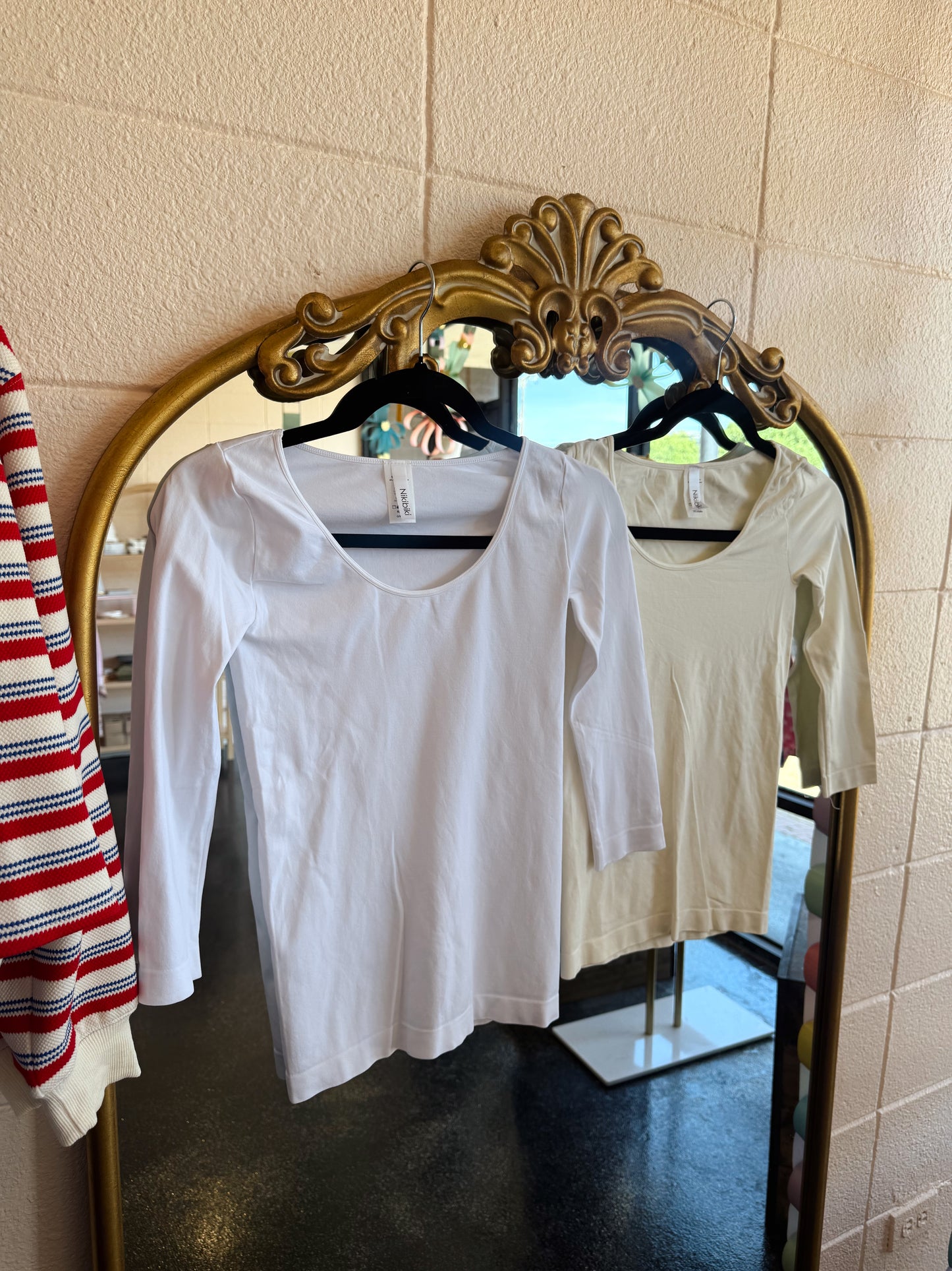 NikiBiki 3/4 Sleeve Scoop Neck
