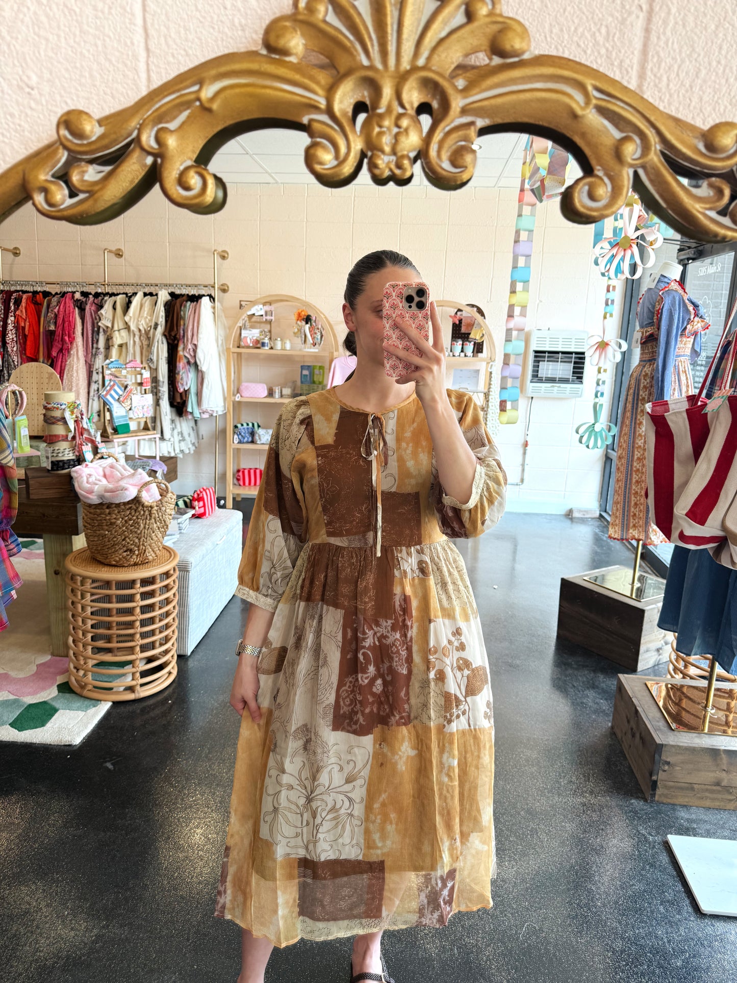 Patchwork Print Dress