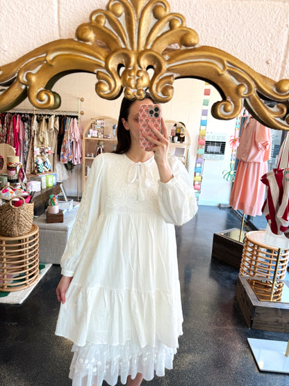 White Embroidered Dress