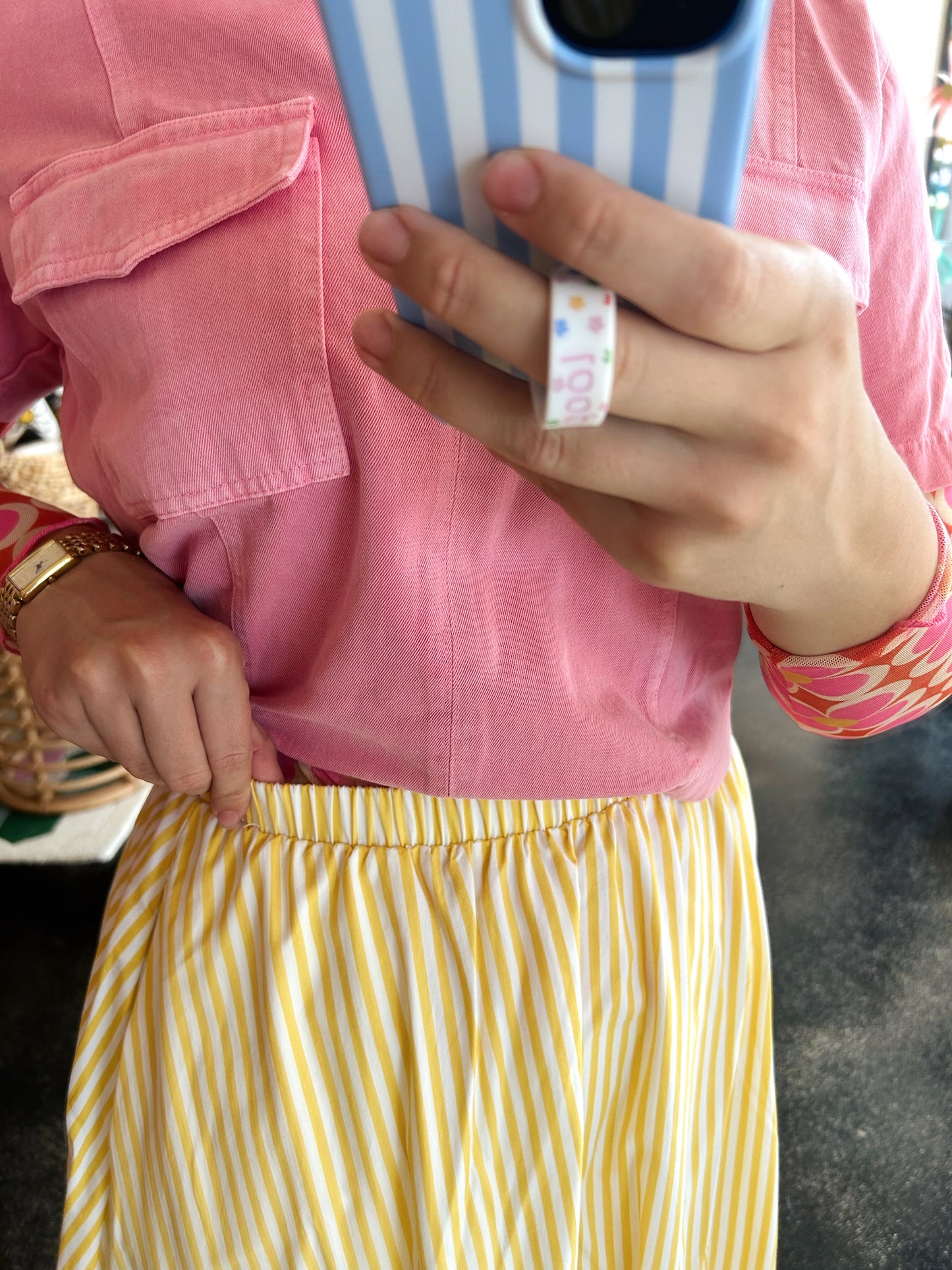 Yellow Stripe Skirt