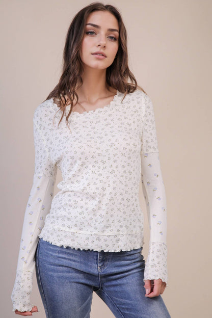 Floral Printed Long Sleeve Top