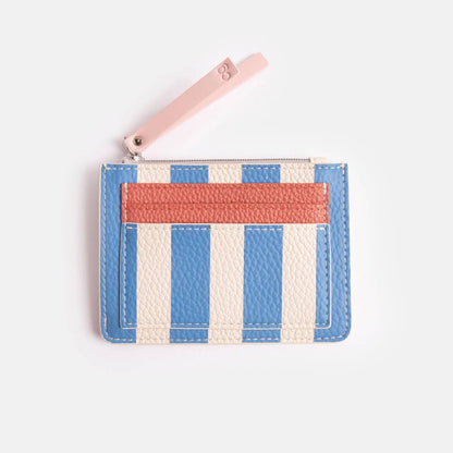 Blue/Cream Stripe Cardholder