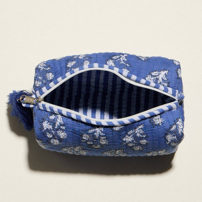 Blue Quilted Pouch