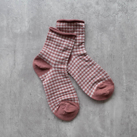 Picnic Mid Crew Socks - MAUVE