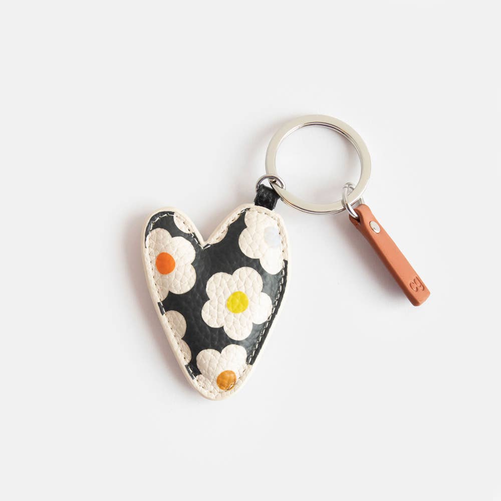 Flower Heart Keychain