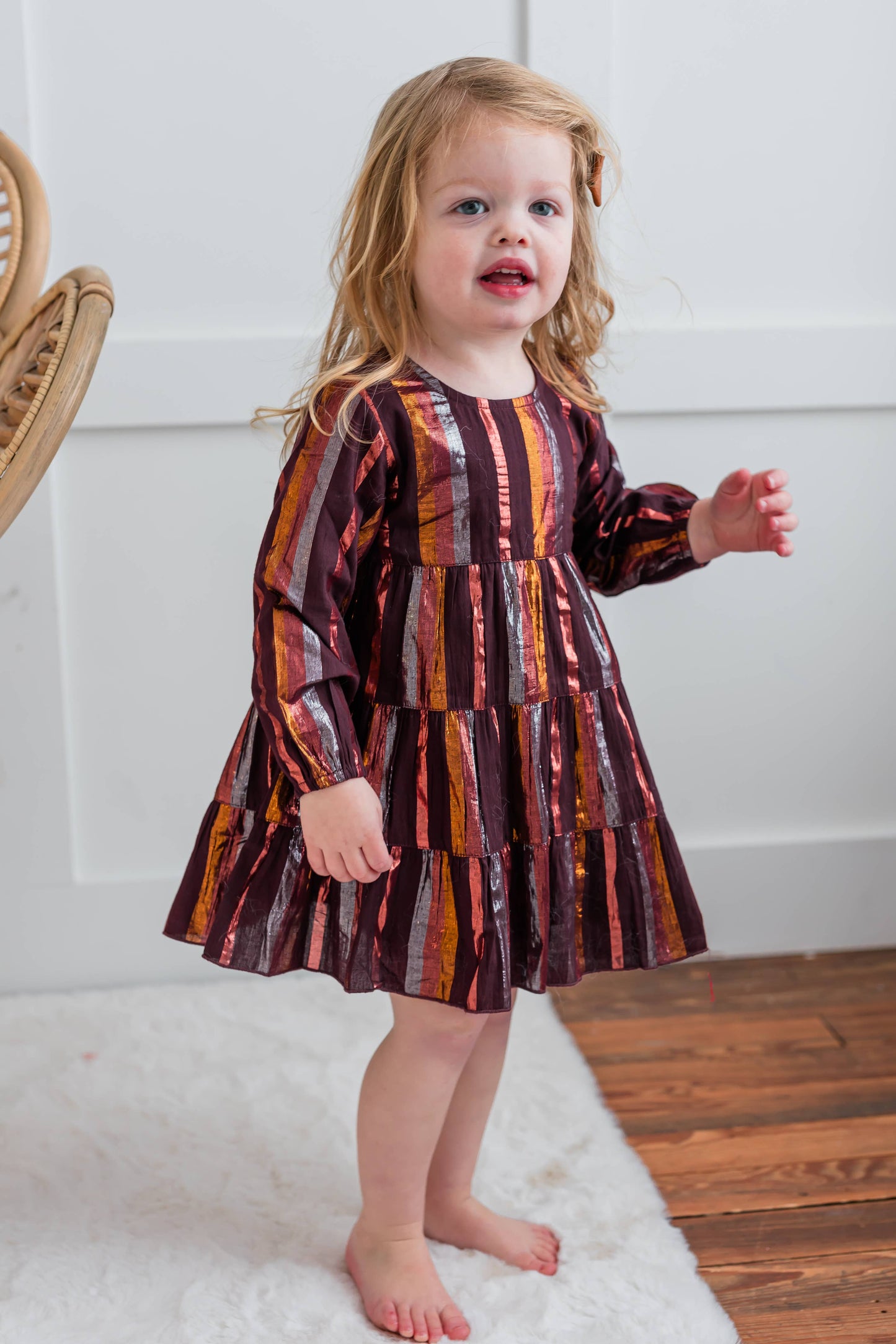 Burgundy Multi Lurex Dress