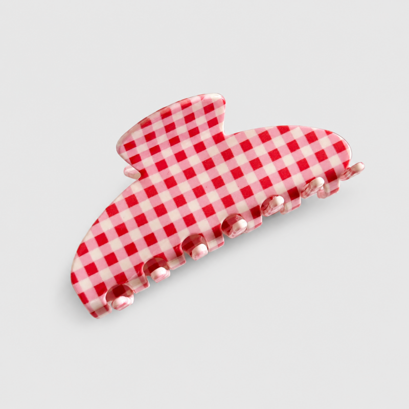 Checkered Pattern Claw Clip