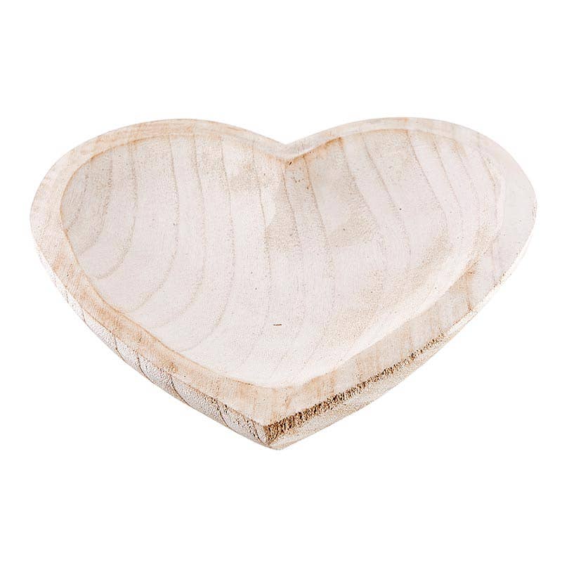 Paulownia Heart Bowl - White