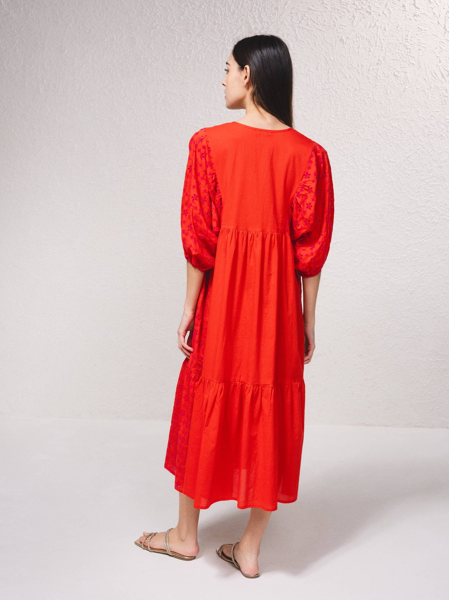 English Embroidery Dress - LARGE