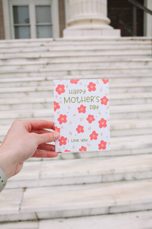 Daisy Print Mother's Day Card