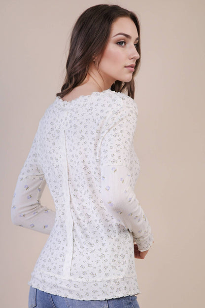 Floral Printed Long Sleeve Top