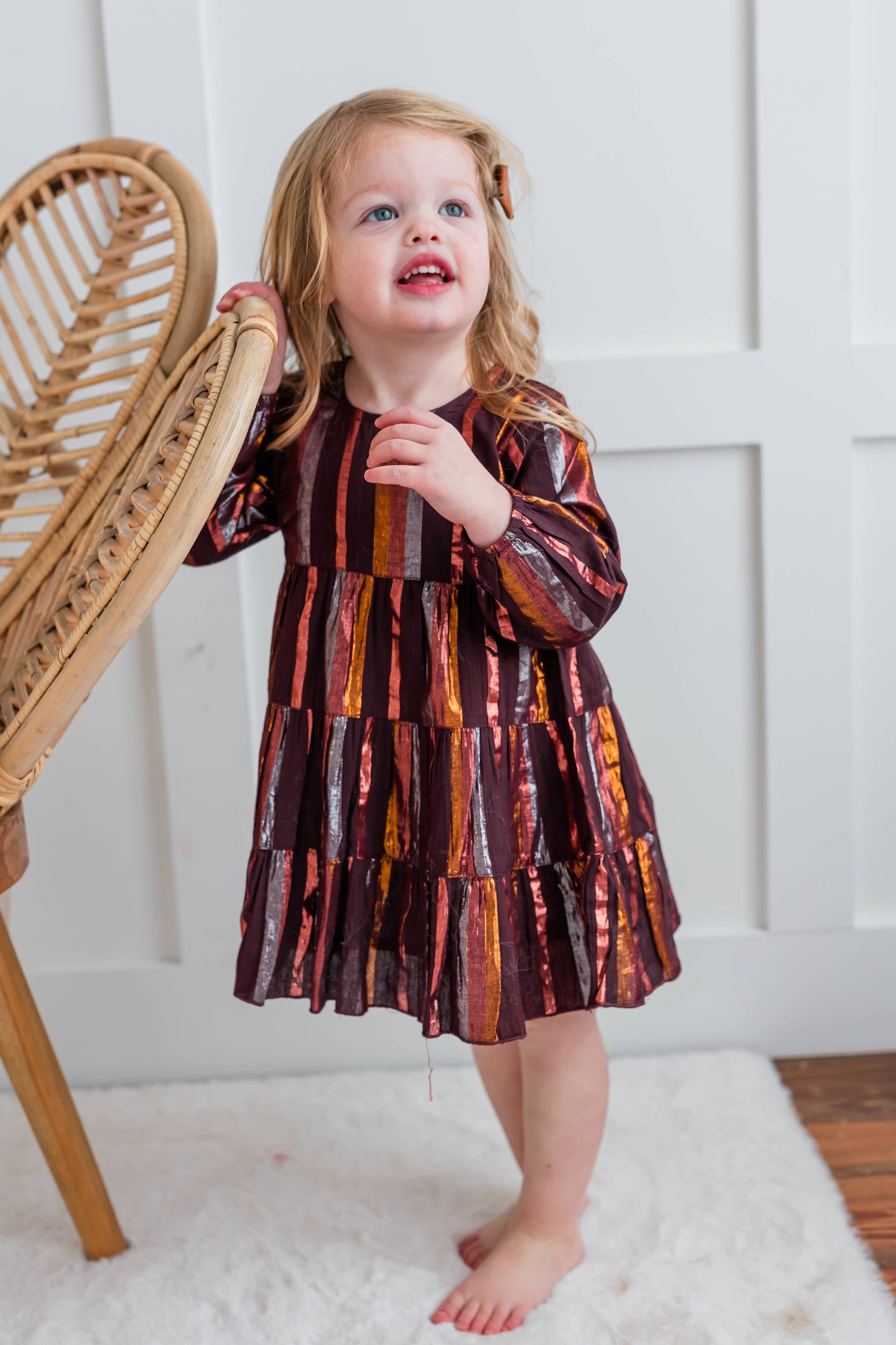 Burgundy Multi Lurex Dress