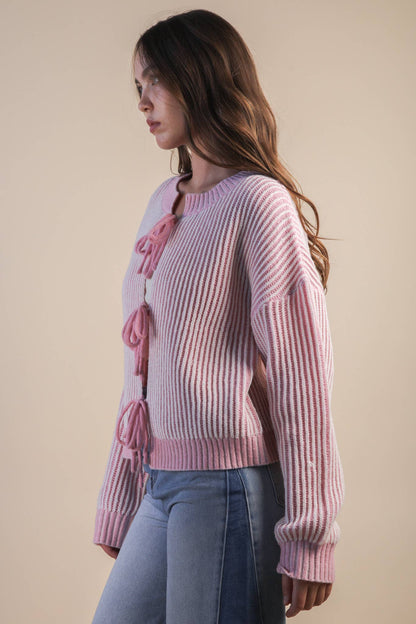 Pink Tie Sweater