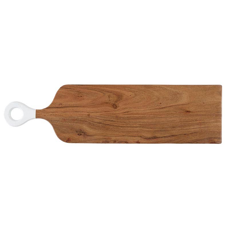 White Dip Handle Board - Natural + White