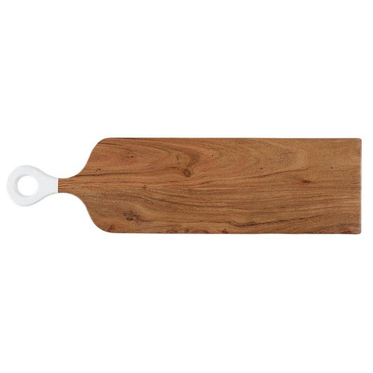 White Dip Handle Board - Natural + White