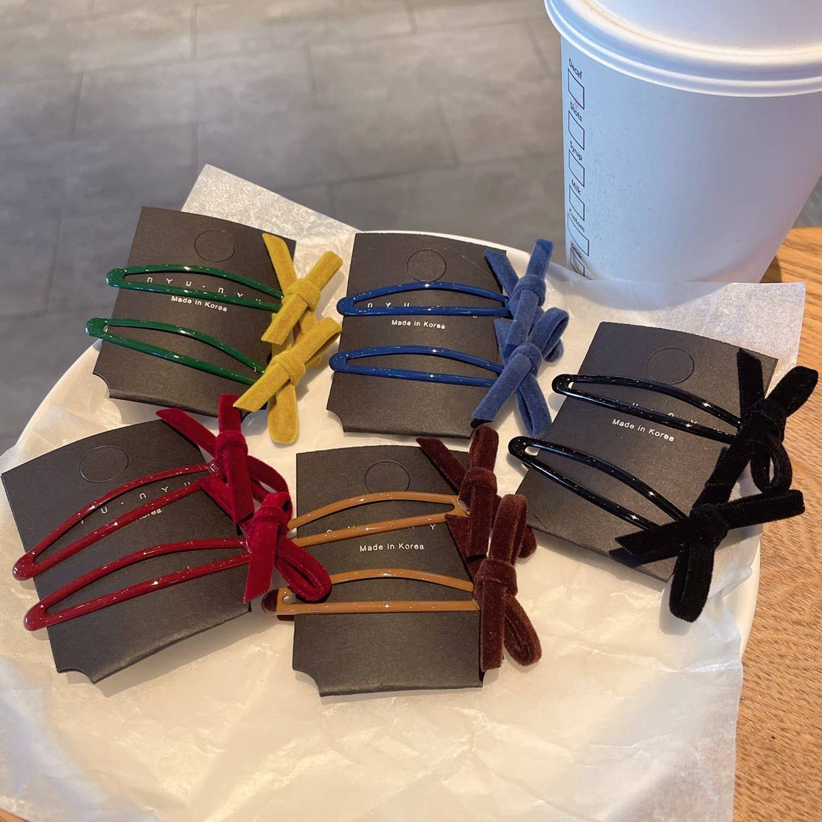 Velvet Bow Hair Clips