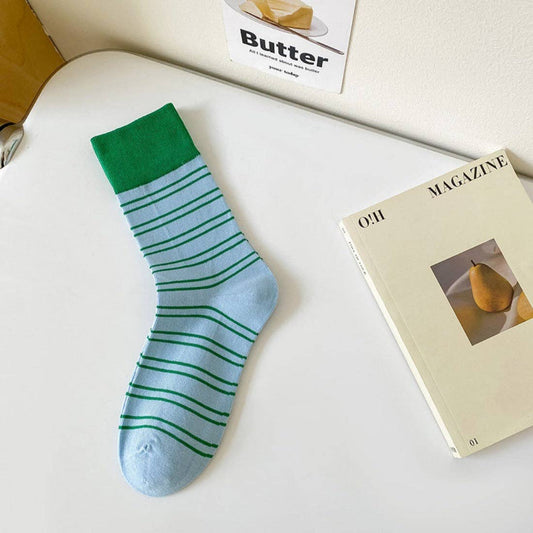 Contrast Stripe Socks