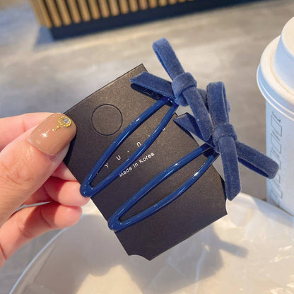 Velvet Bow Hair Clips
