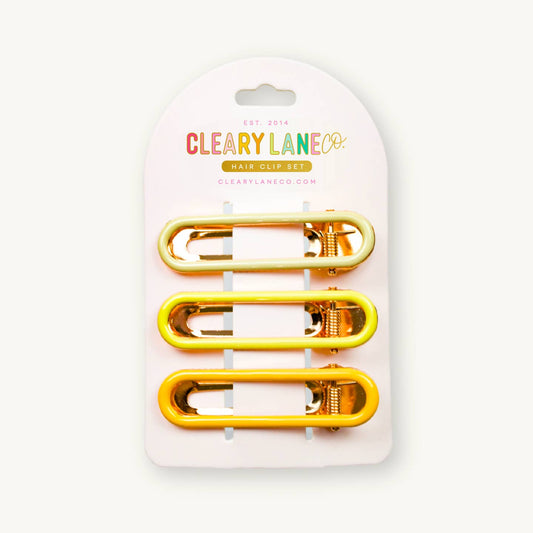 Hair Clip Set - YELLOW
