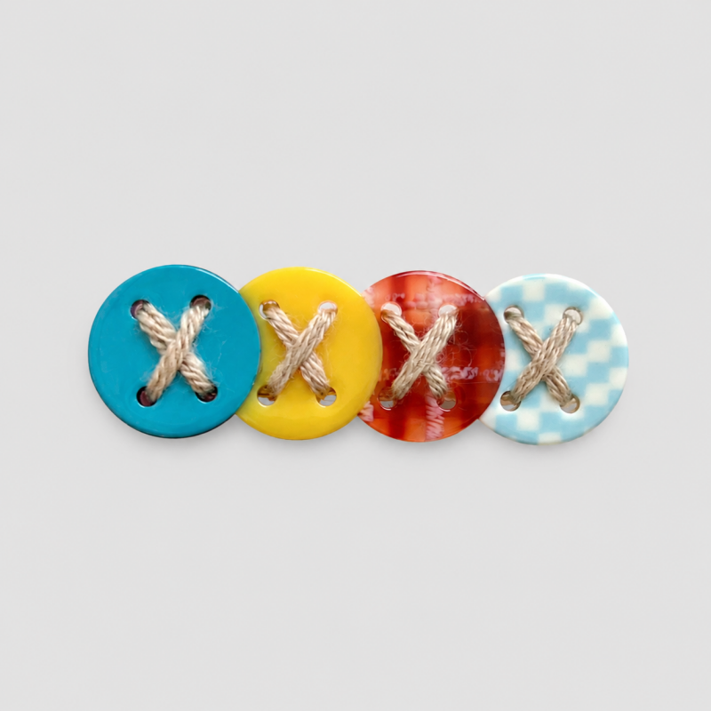 Button Hair Clips