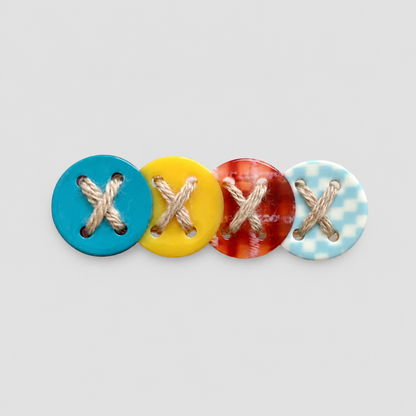 Button Hair Clips
