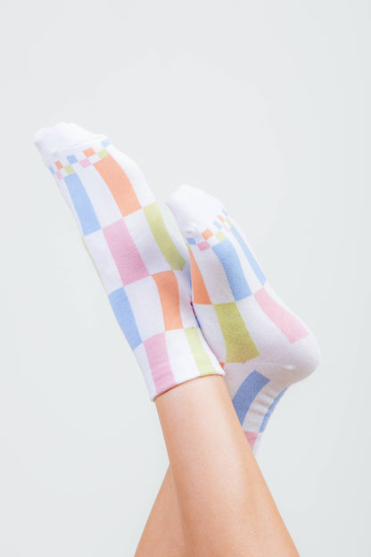 Color Block Casual Socks